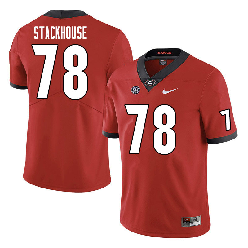 Georgia Bulldogs #78 Nazir Stackhouse College Football Jerseys Sale-Red